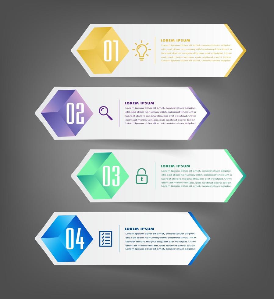 modern text box template, infographics banner vector