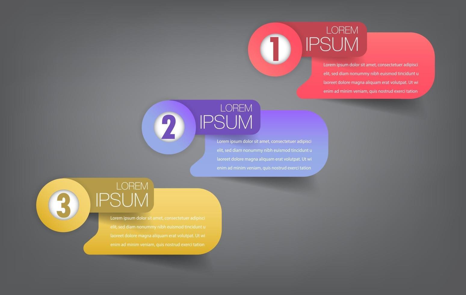 modern text box template, infographics banner vector