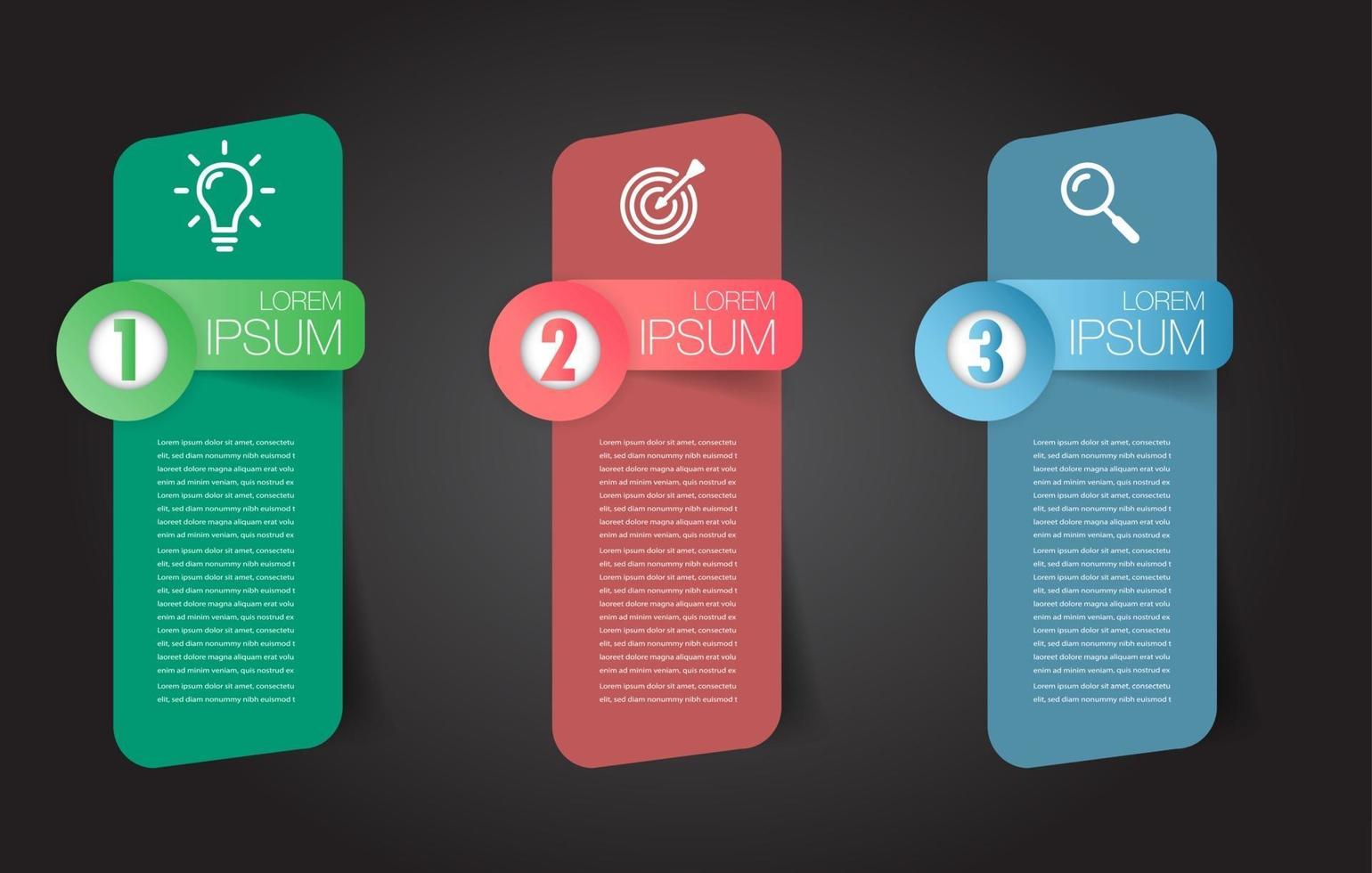 modern text box template, infographics banner vector