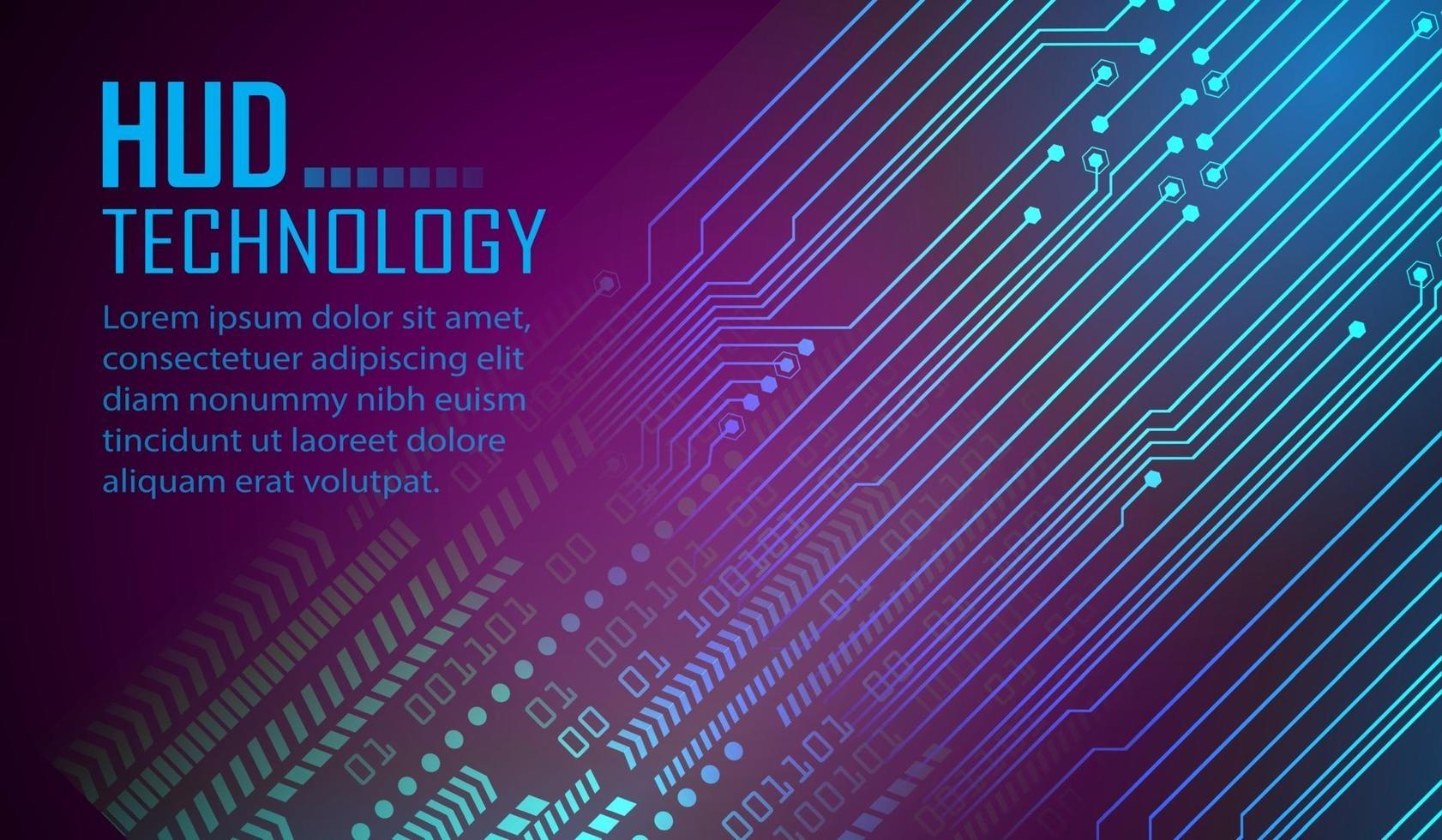 Fondo de concepto de tecnología futura de circuito cibernético vector