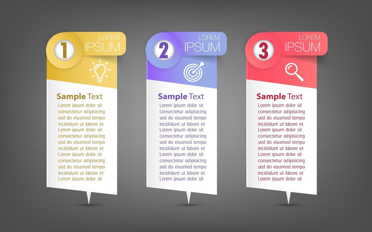 modern text box template, infographics banner vector