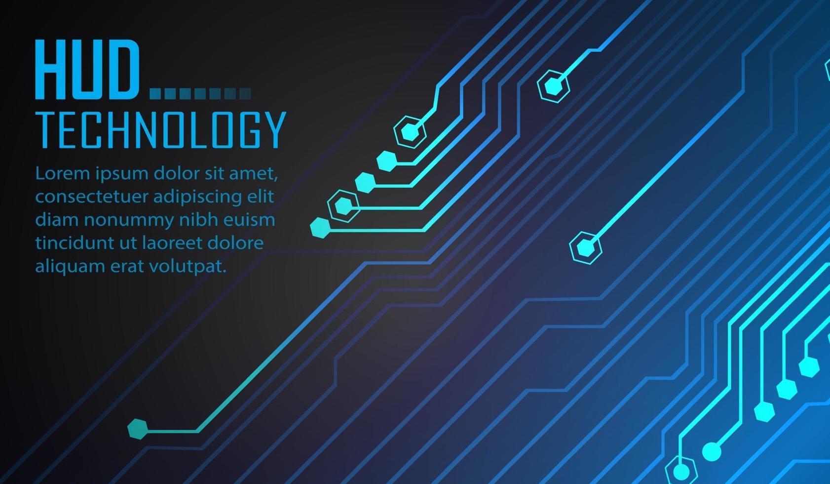 Fondo de concepto de tecnología futura de circuito cibernético vector