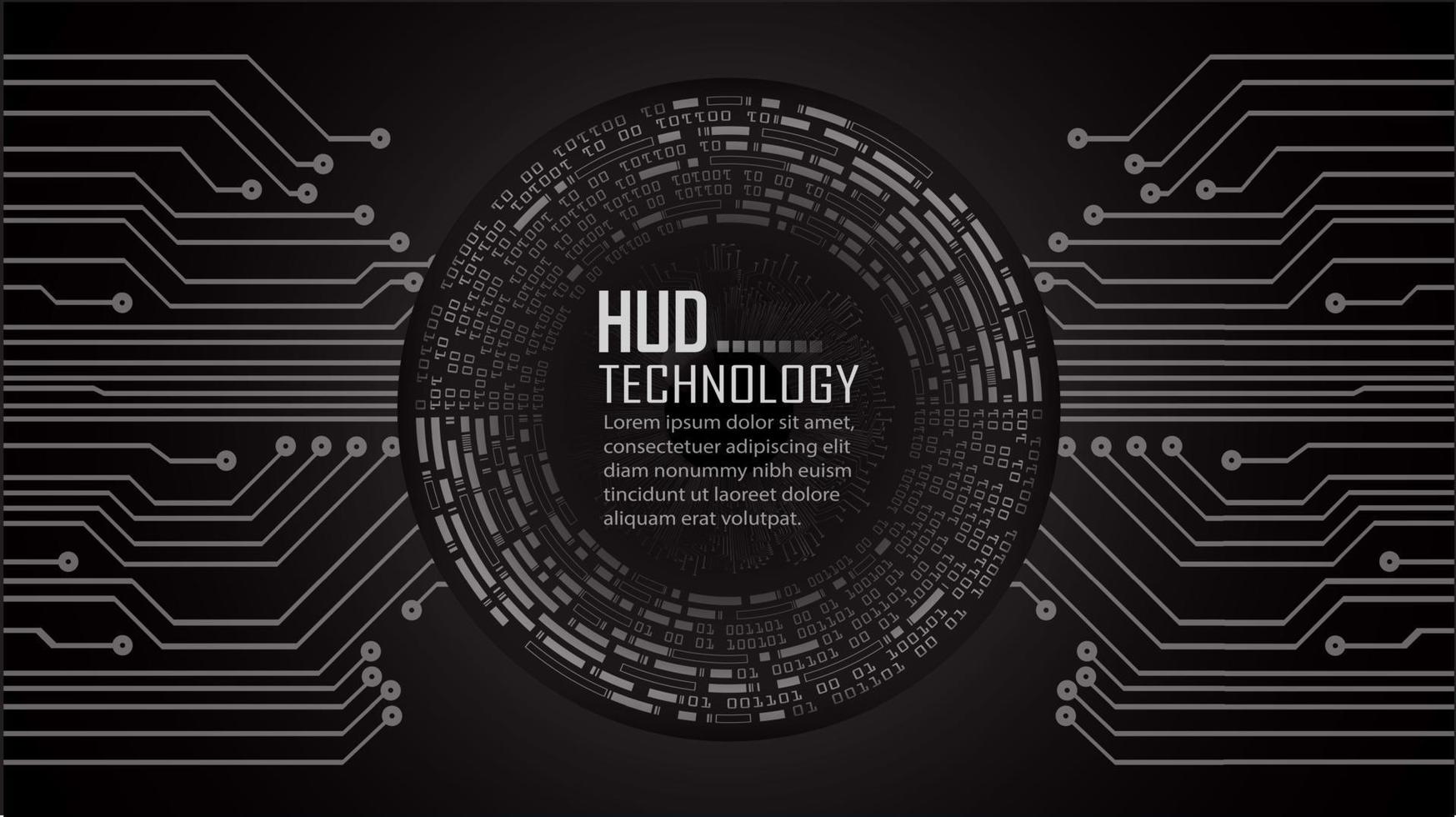 Fondo de concepto de tecnología futura de circuito cibernético vector