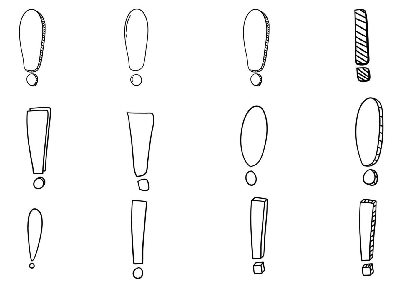 Bubble Letter Exclamation Point