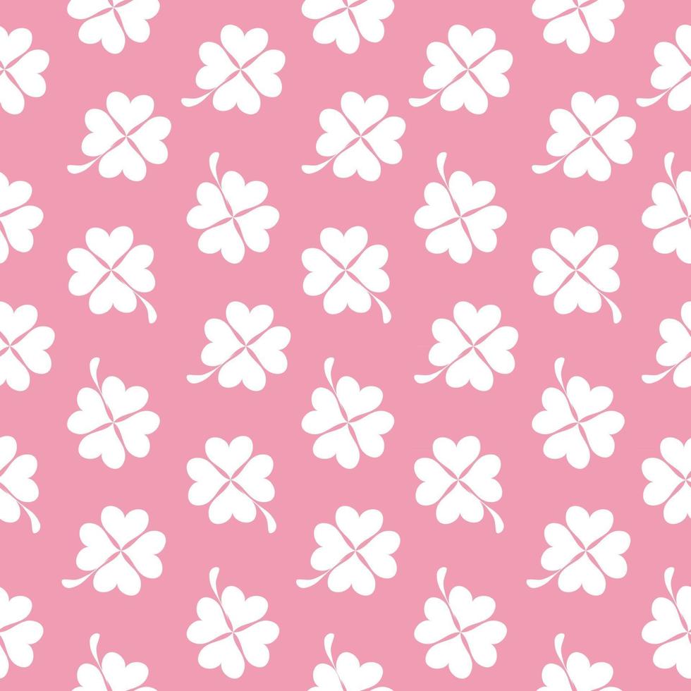 Abstract Natural Clover Seamless Pattern Background Vector Illustration