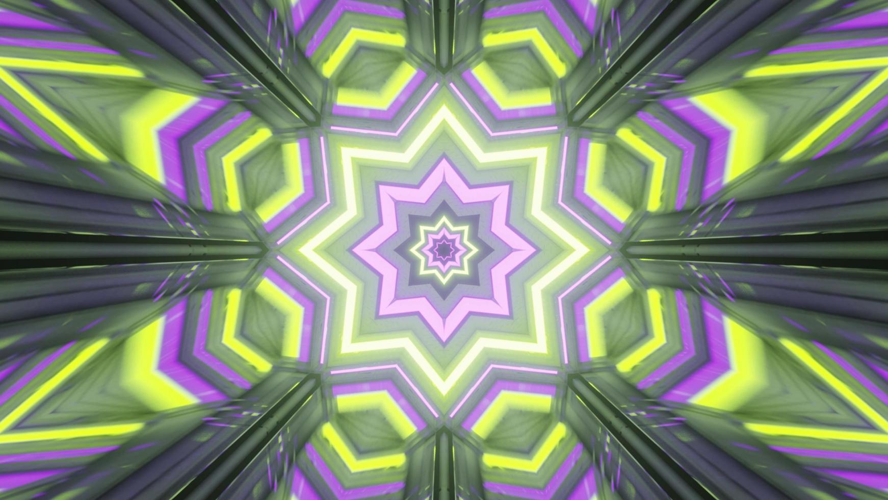 Geometric neon ornament in fantastic gateway 4K UHD 3d illustration photo