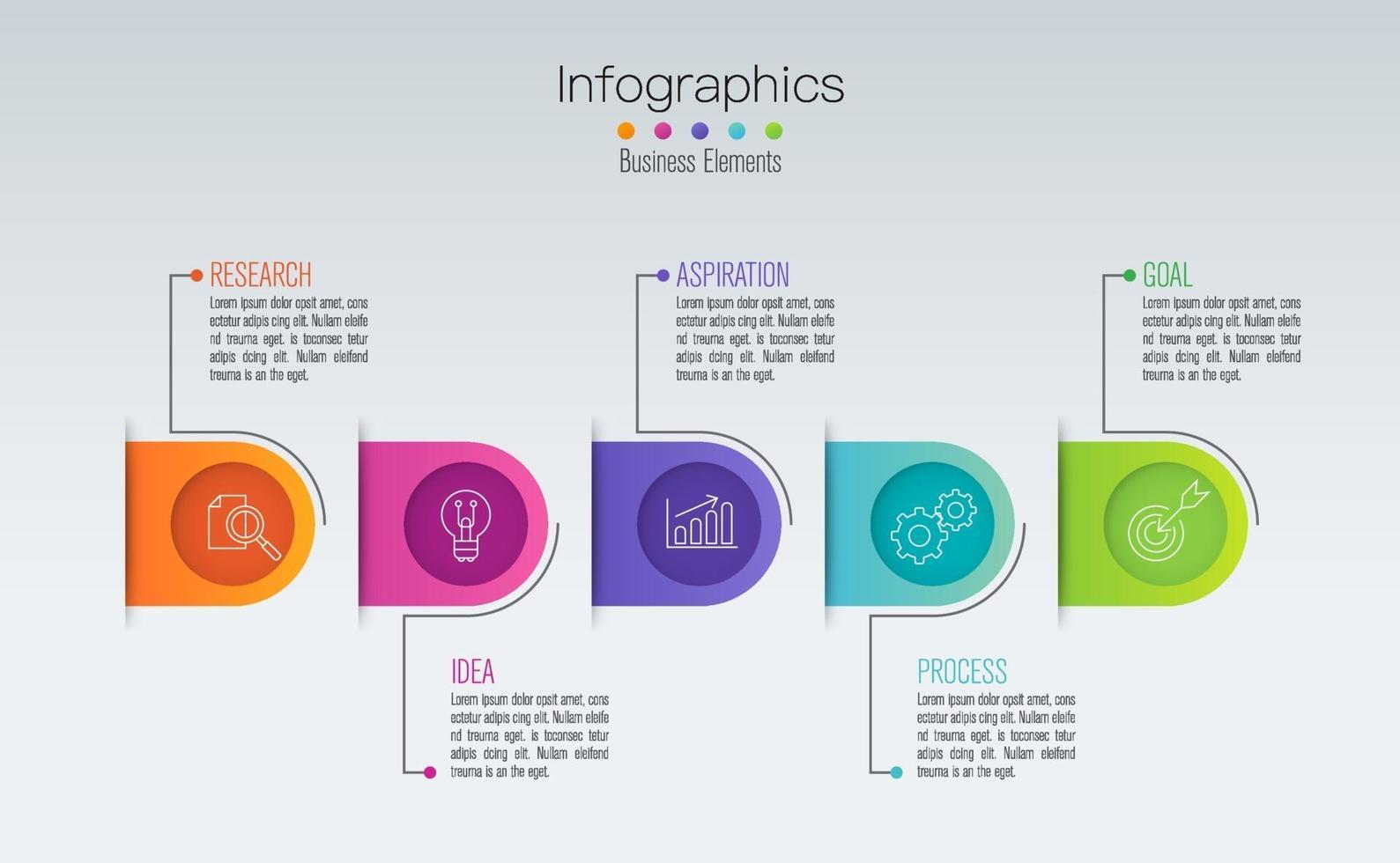 infografías e iconos de la línea de tiempo vector