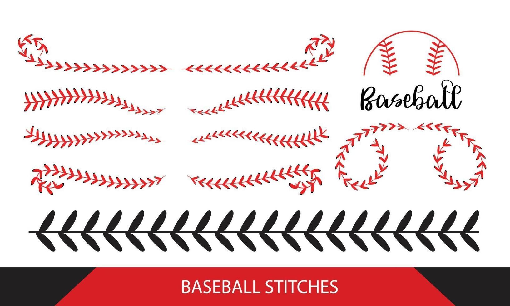 Baseball  Stitches  on a white background vector
