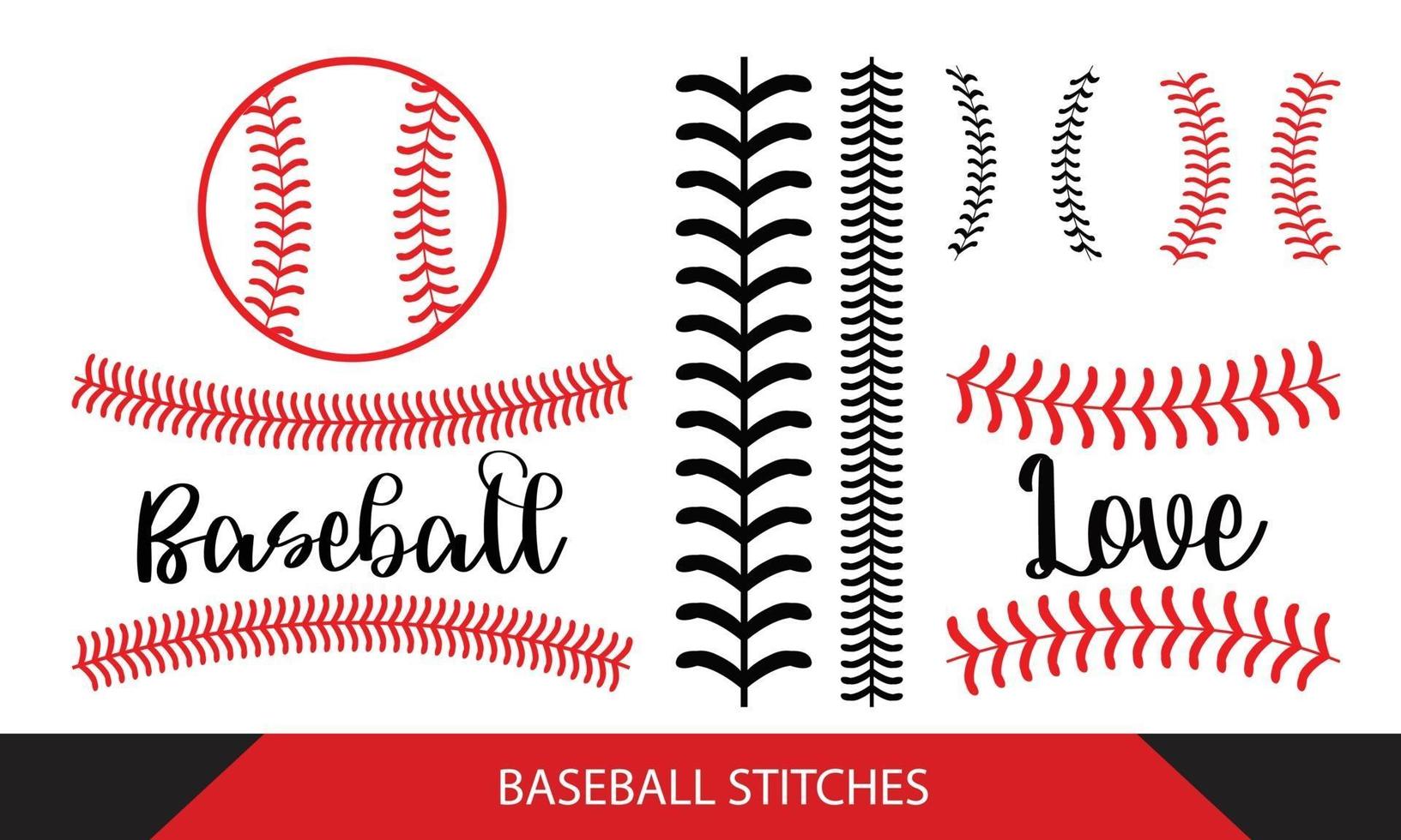 Baseball  Stitches  on a white background vector