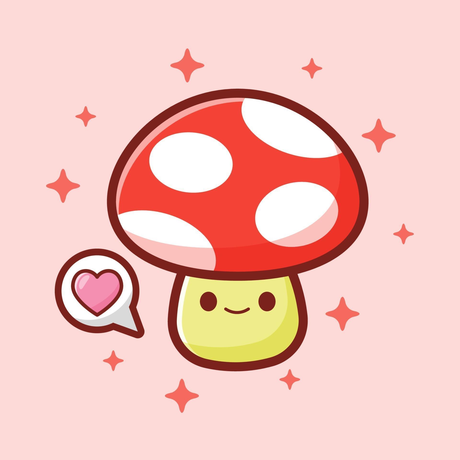 Cute mushroom vector image 3043607 Vector Art at Vecteezy