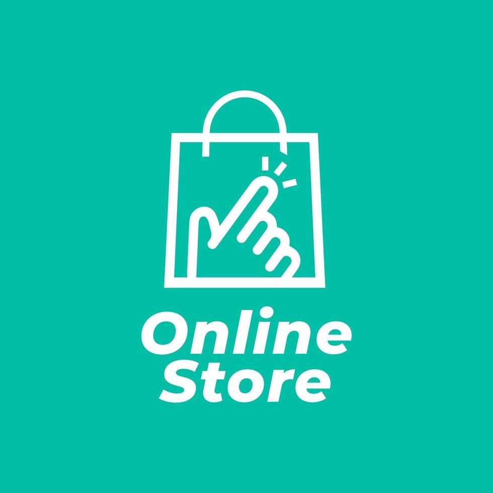 Online shop logo for business. vector