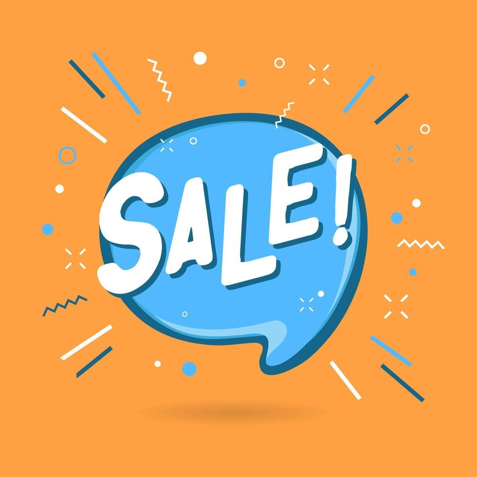 Sale Banner, speech bubble, poster and sticker concept. vector