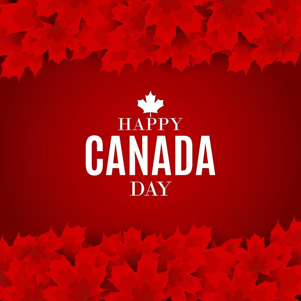 Happy Canada Day Background greeting card. Vector Illustration