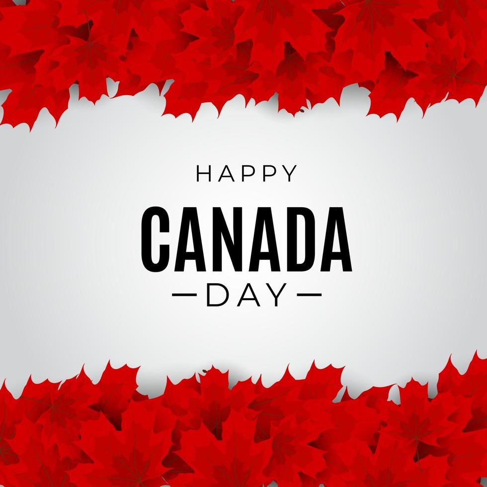 Happy Canada Day Background greeting card. Vector Illustration