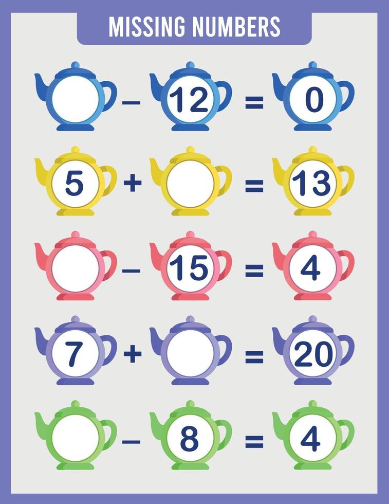 Count the numbers in the picture and write the result. vector