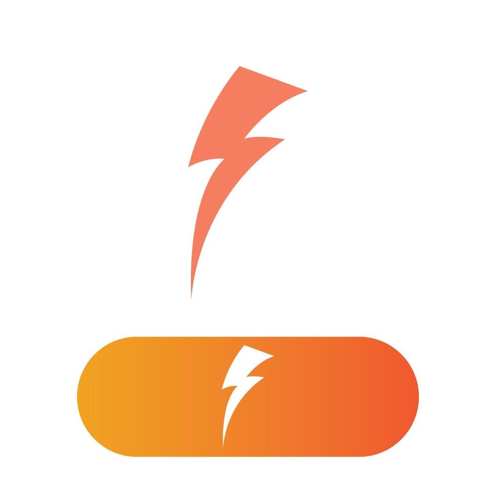 Thunderbolt lightning logo vector image