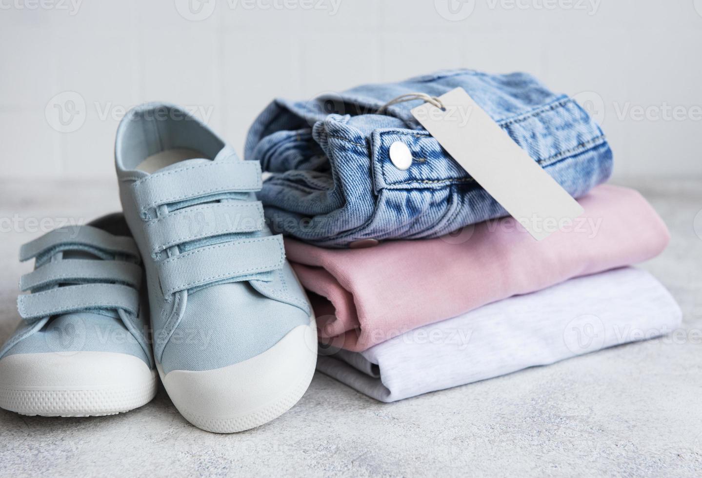 Set of children's clothes photo