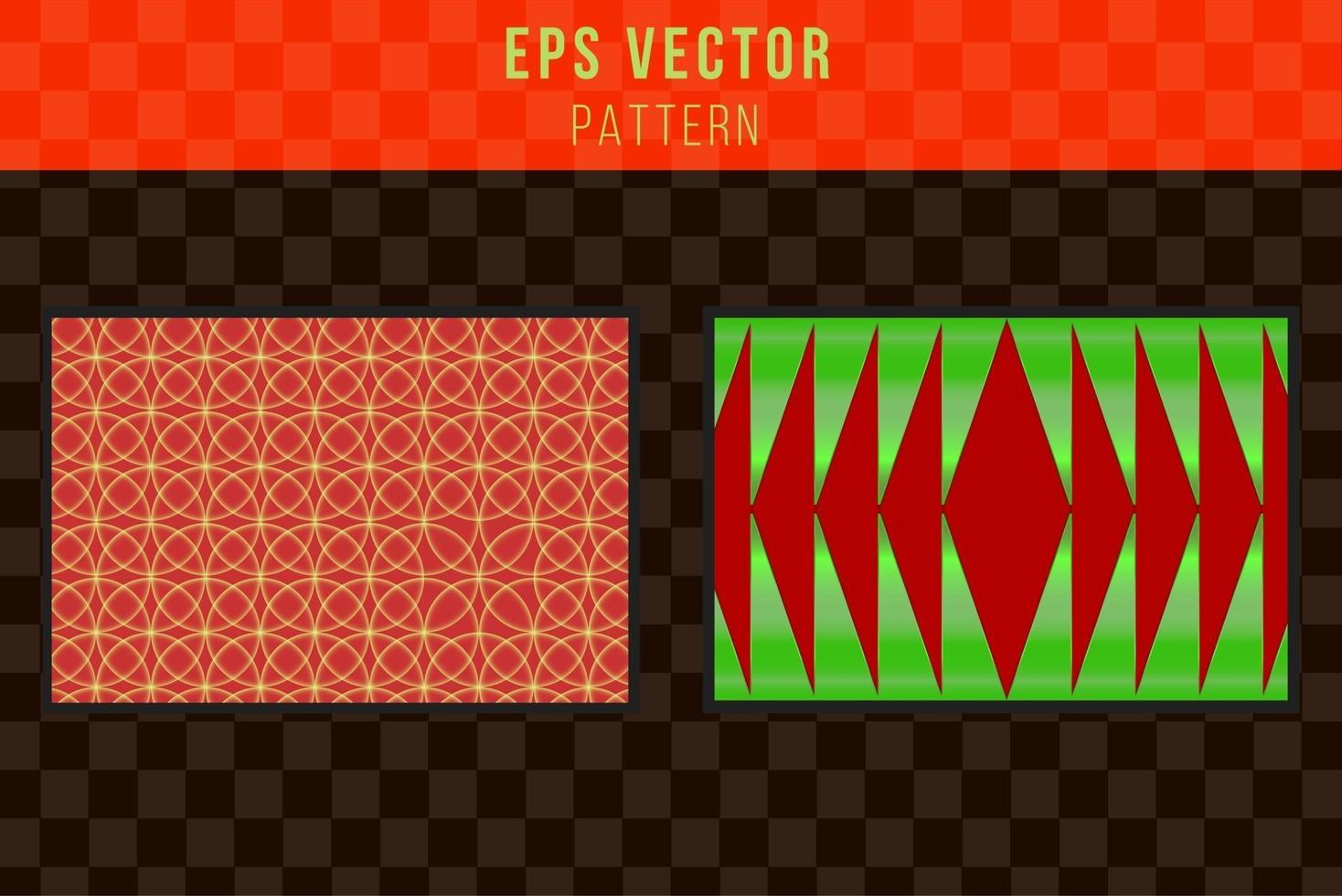 Red and green pattern seamless background endless landscape vector