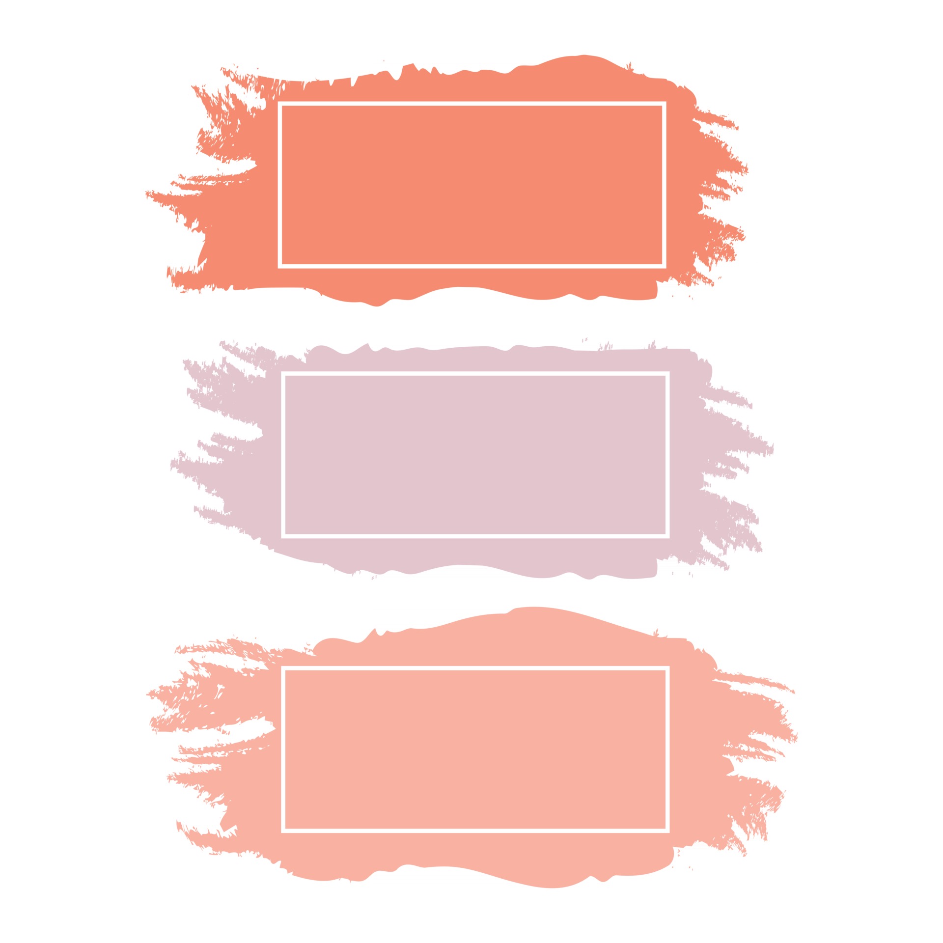 Three colored paint strokes with frame and place for text - Vector 3045074  Vector Art at Vecteezy