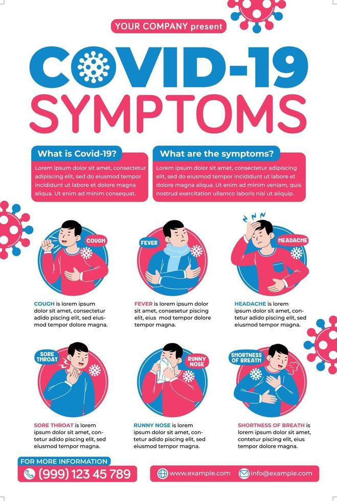 Covid-19 Poster in Flat Design Style. Coronavirus Campaign. vector
