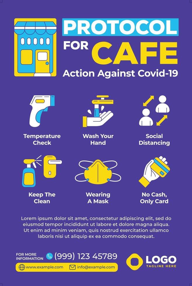 Covid-19 Poster in Flat Design Style. Coronavirus Campaign. vector
