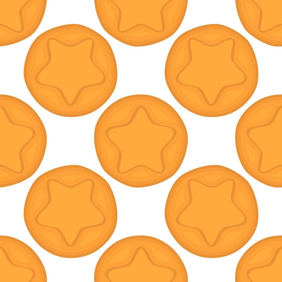 big set identical biscuit, kit colorful pastry cookie vector