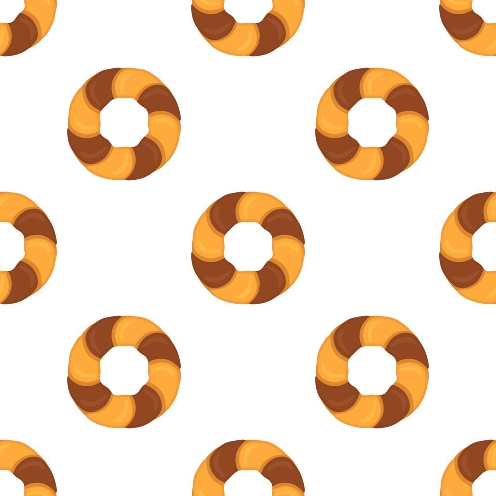 big set identical biscuit, kit colorful pastry cookie vector