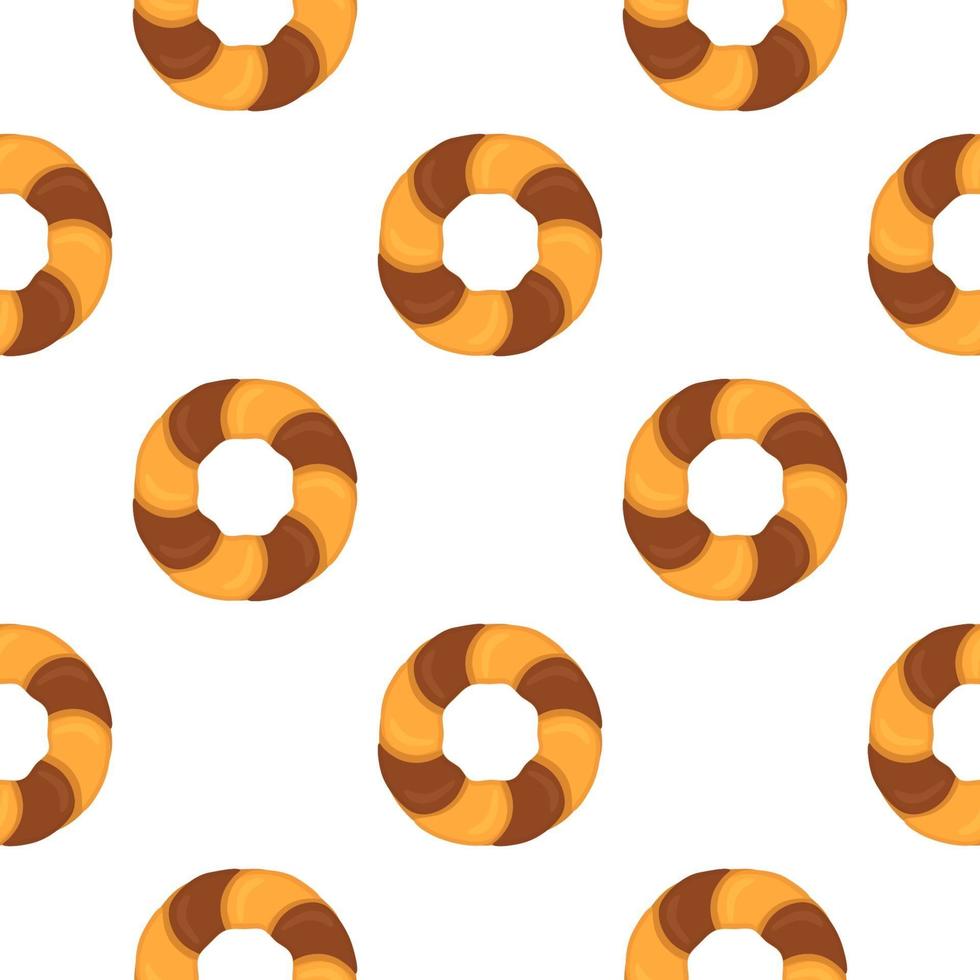 big set identical biscuit, kit colorful pastry cookie vector