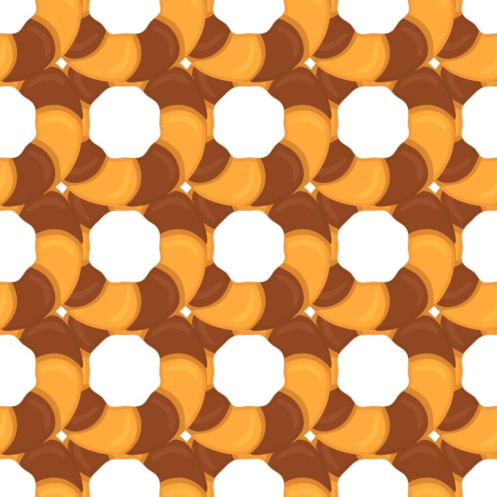 big set identical biscuit, kit colorful pastry cookie vector