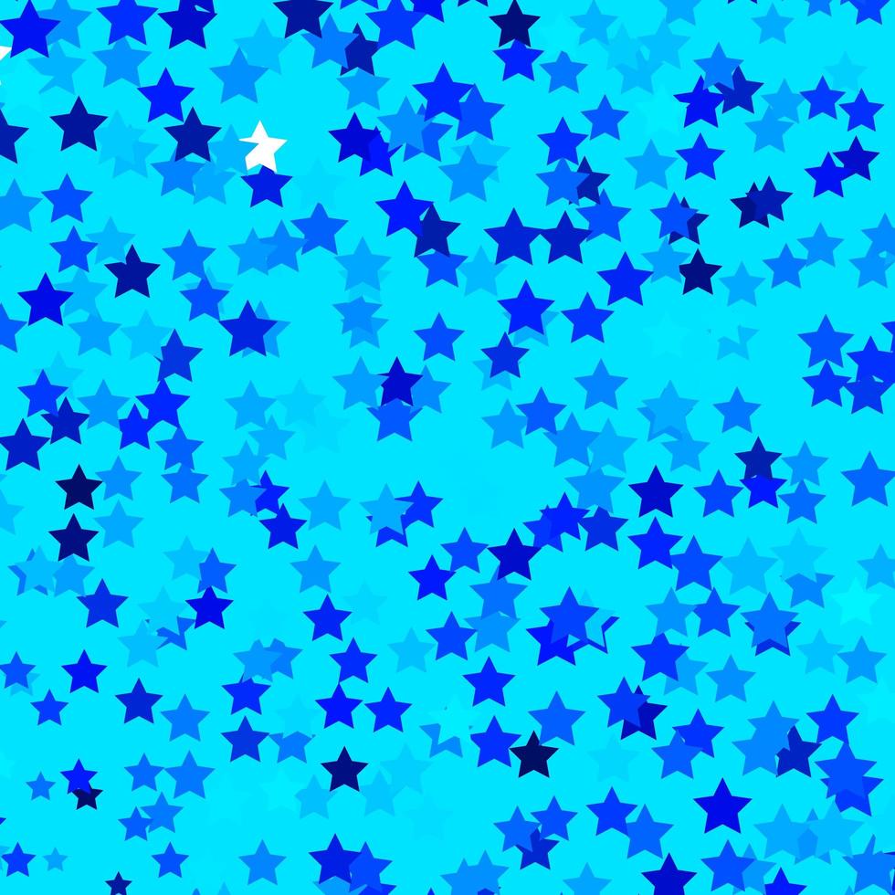 diseño de vector azul claro con estrellas brillantes.