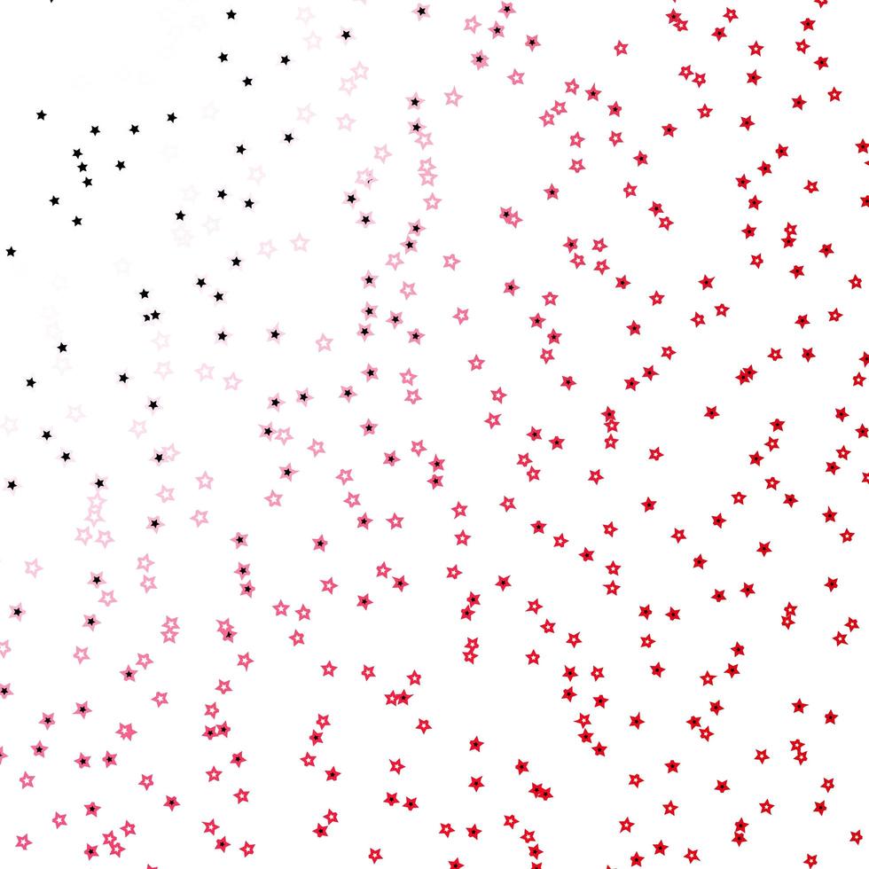 Dark Red vector pattern with abstract stars.