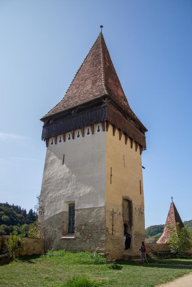 Fortified church in Biertan, Sibiu, Romania, September 2020.,Tower photo