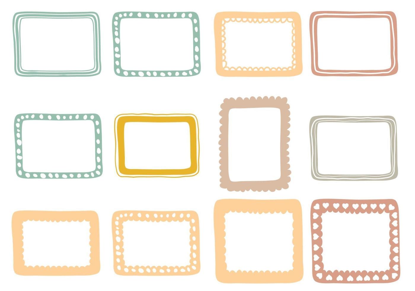 Various Doodle Frame Vector