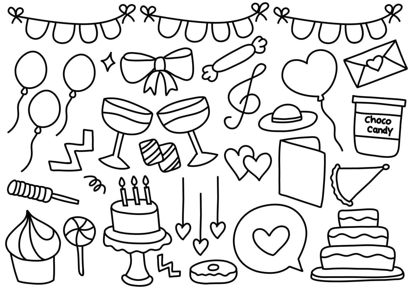 Party Doodle Background vector