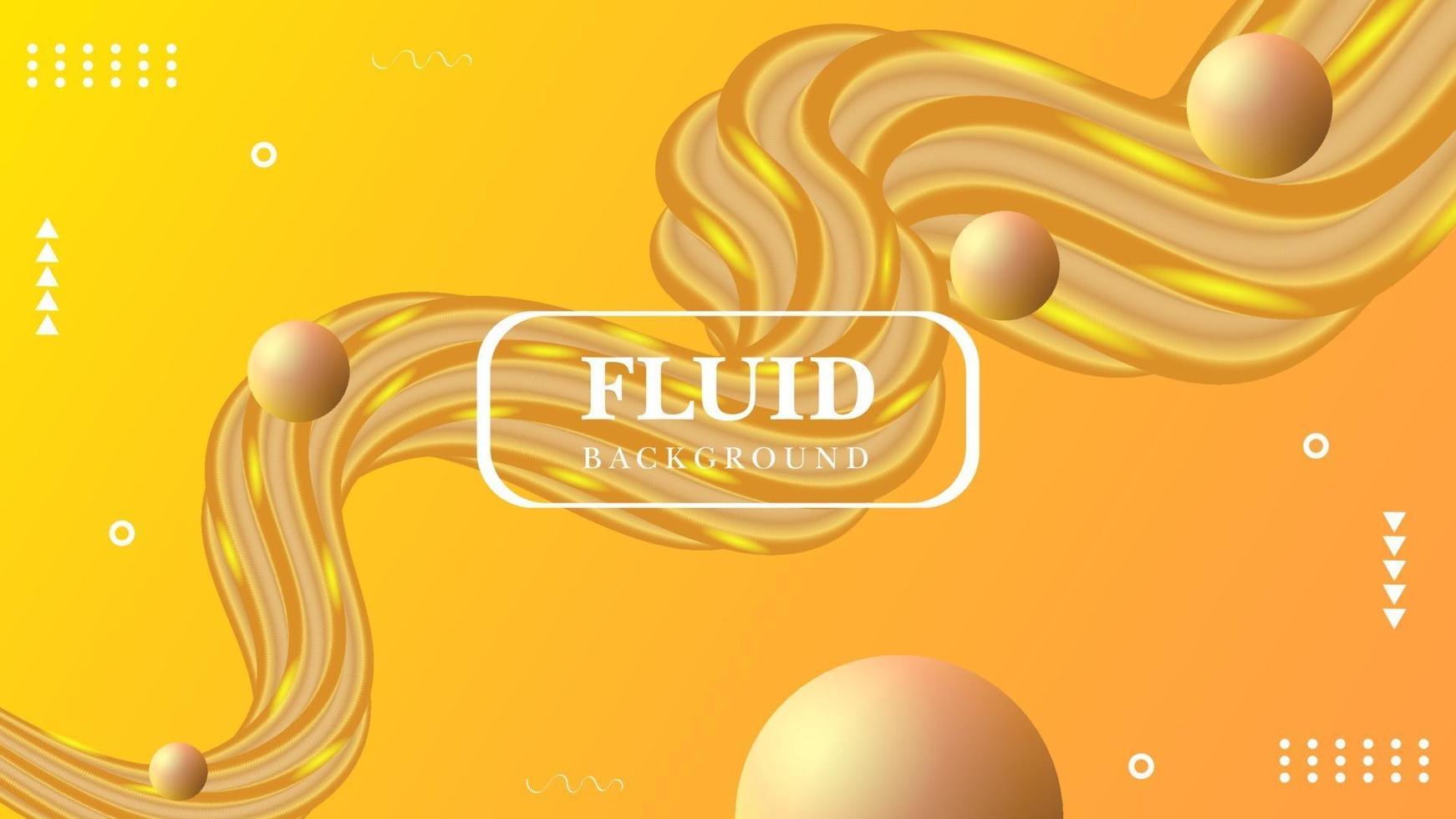 Fluid background with golden color free  Vector