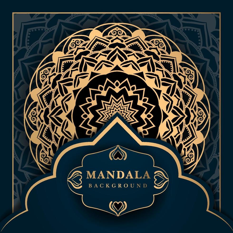 Luxury mandala background ethnic element vector