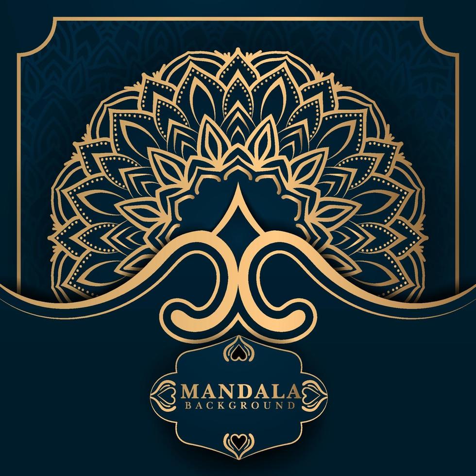 Luxury mandala background ethnic element vector