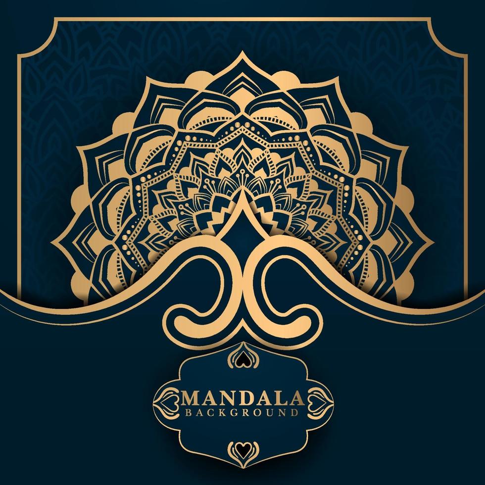 Luxury mandala background ethnic element vector