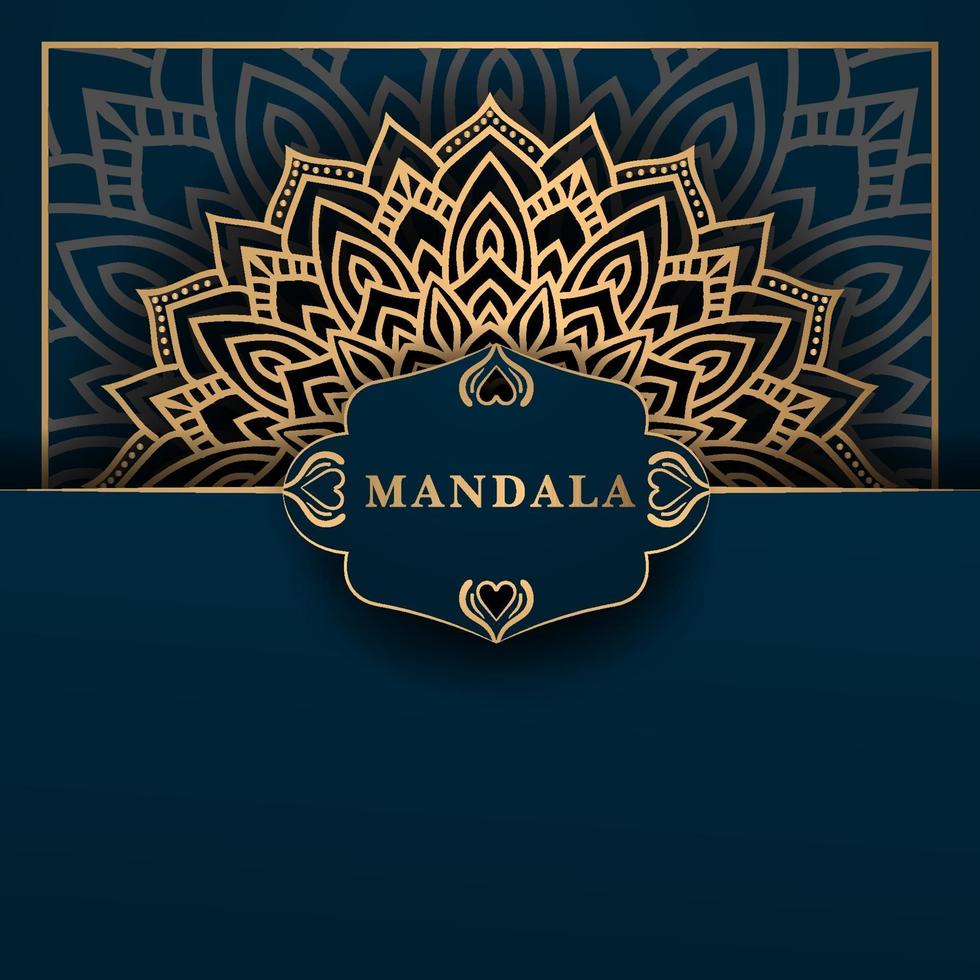 Luxury mandala background ethnic element vector