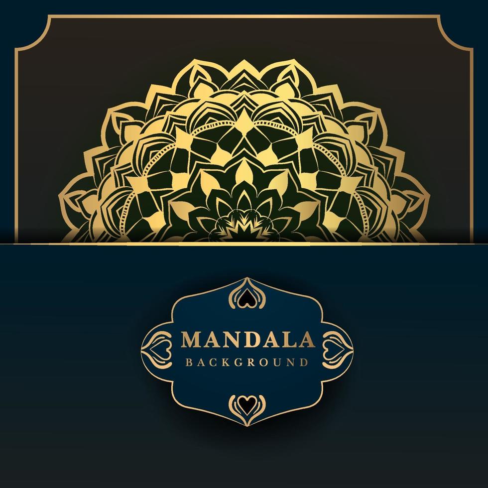 Luxury mandala background ethnic element vector