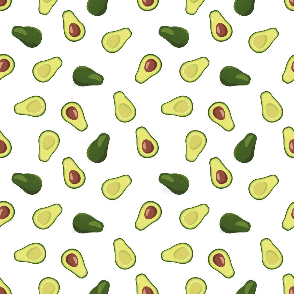 Seamless pattern with avocado vector