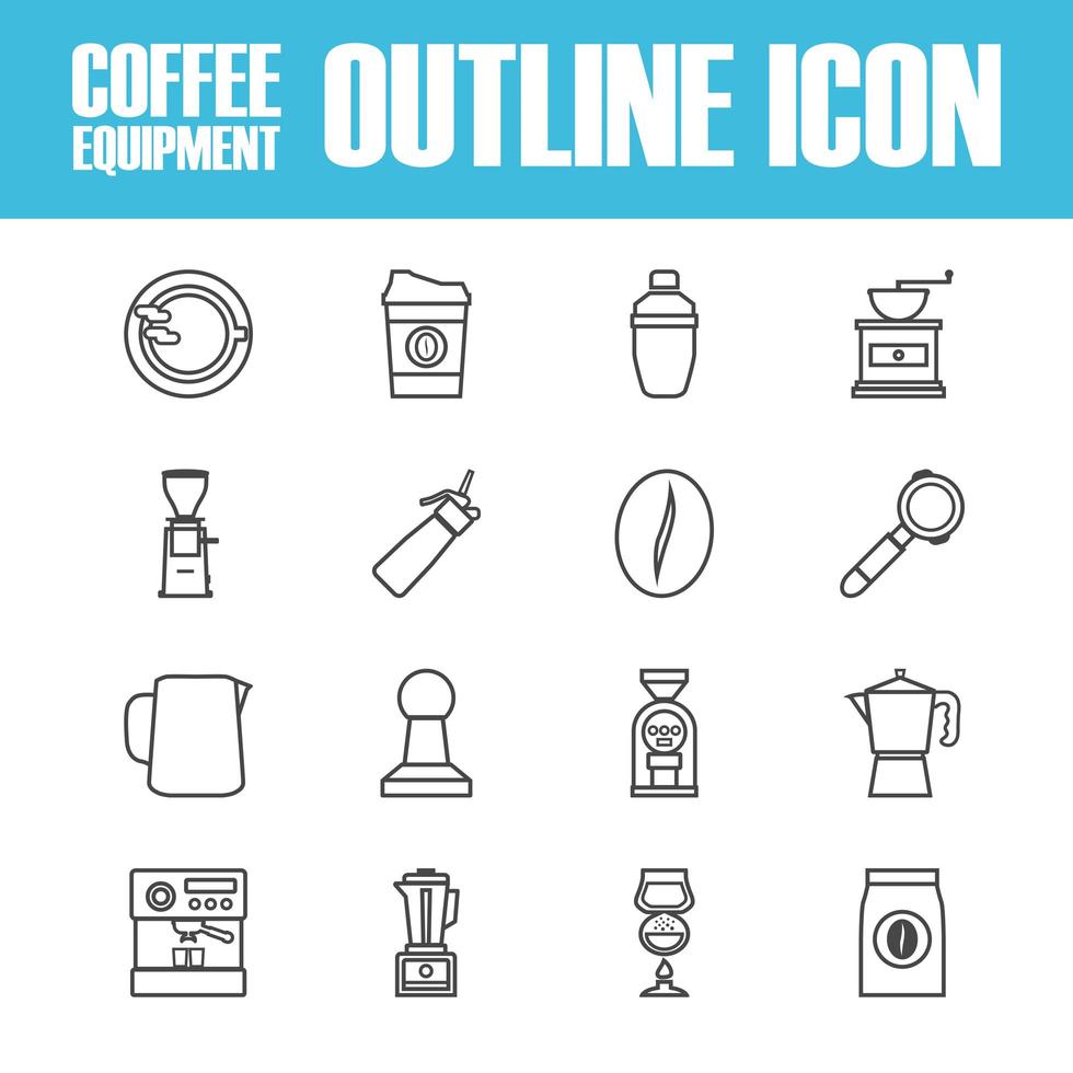 icono de café de contorno vector