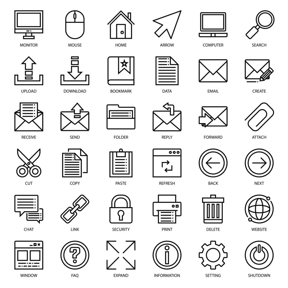 Email Connection outline icon vector