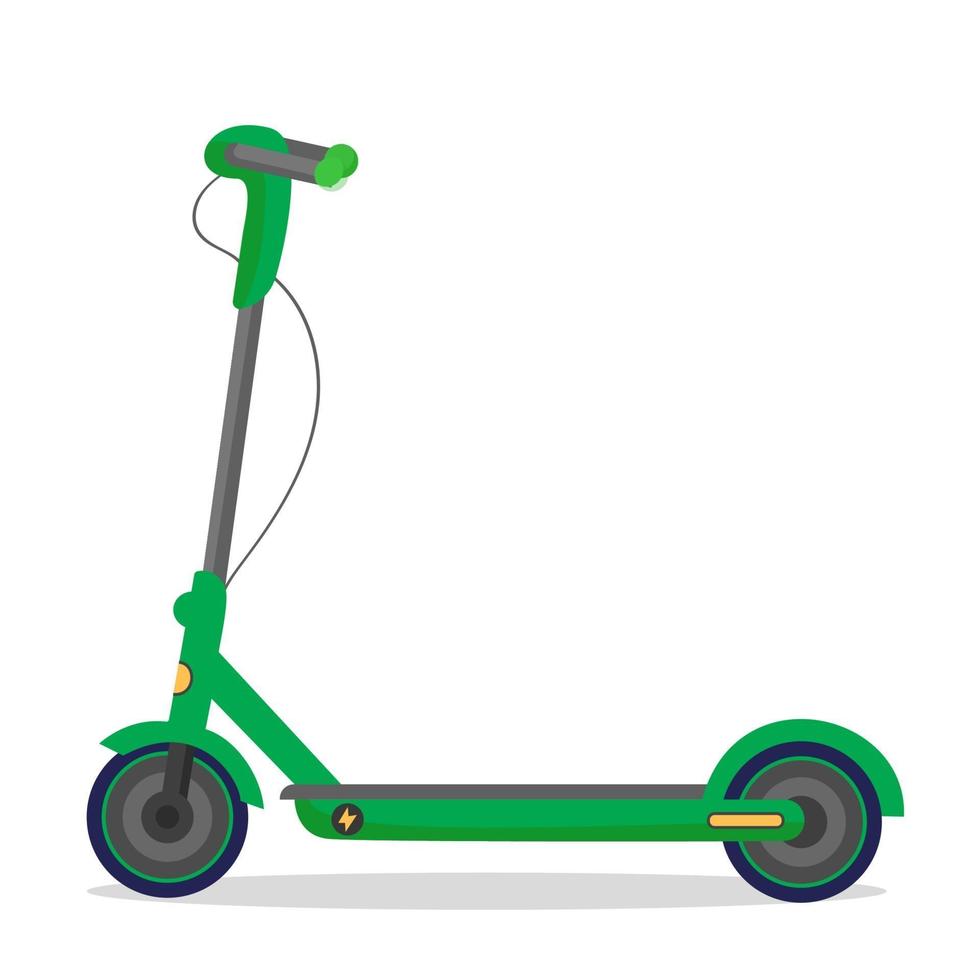 Vector illustration electronic scooter on white isolated background