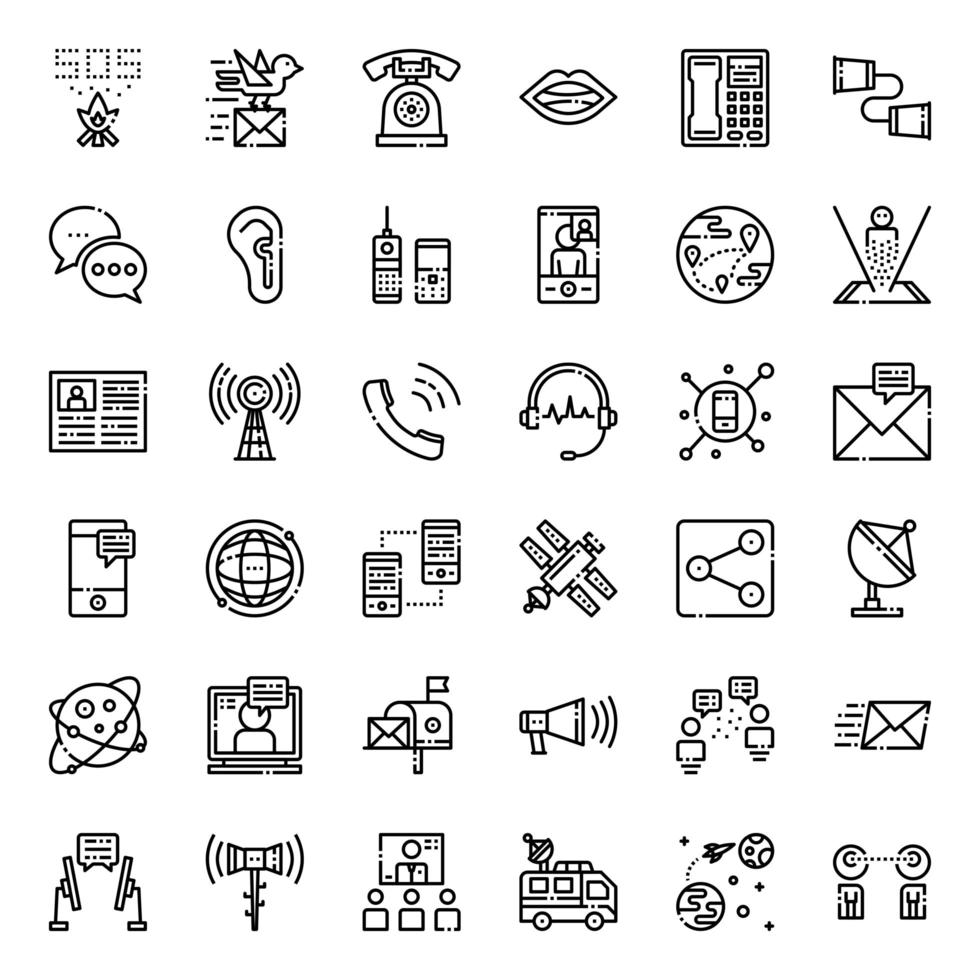 Communication evolution icon vector