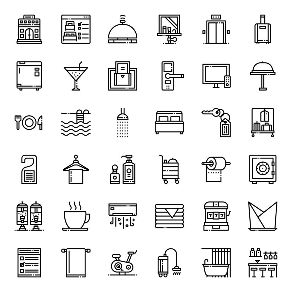 Hotel Service outline icon vector