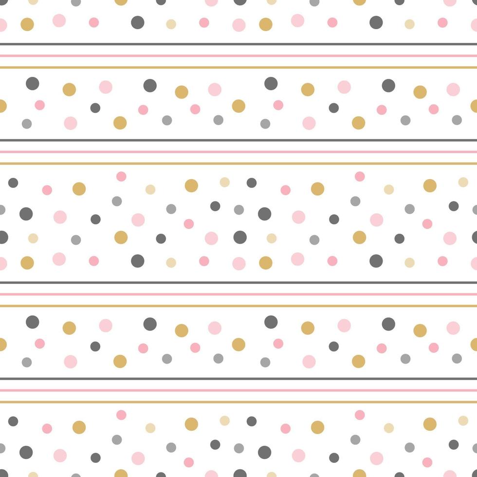 Abstract seamless pattern with lines and dots vector