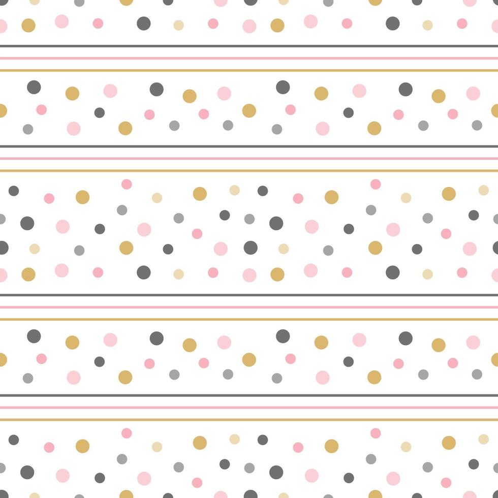 Abstract seamless pattern with lines and dots vector