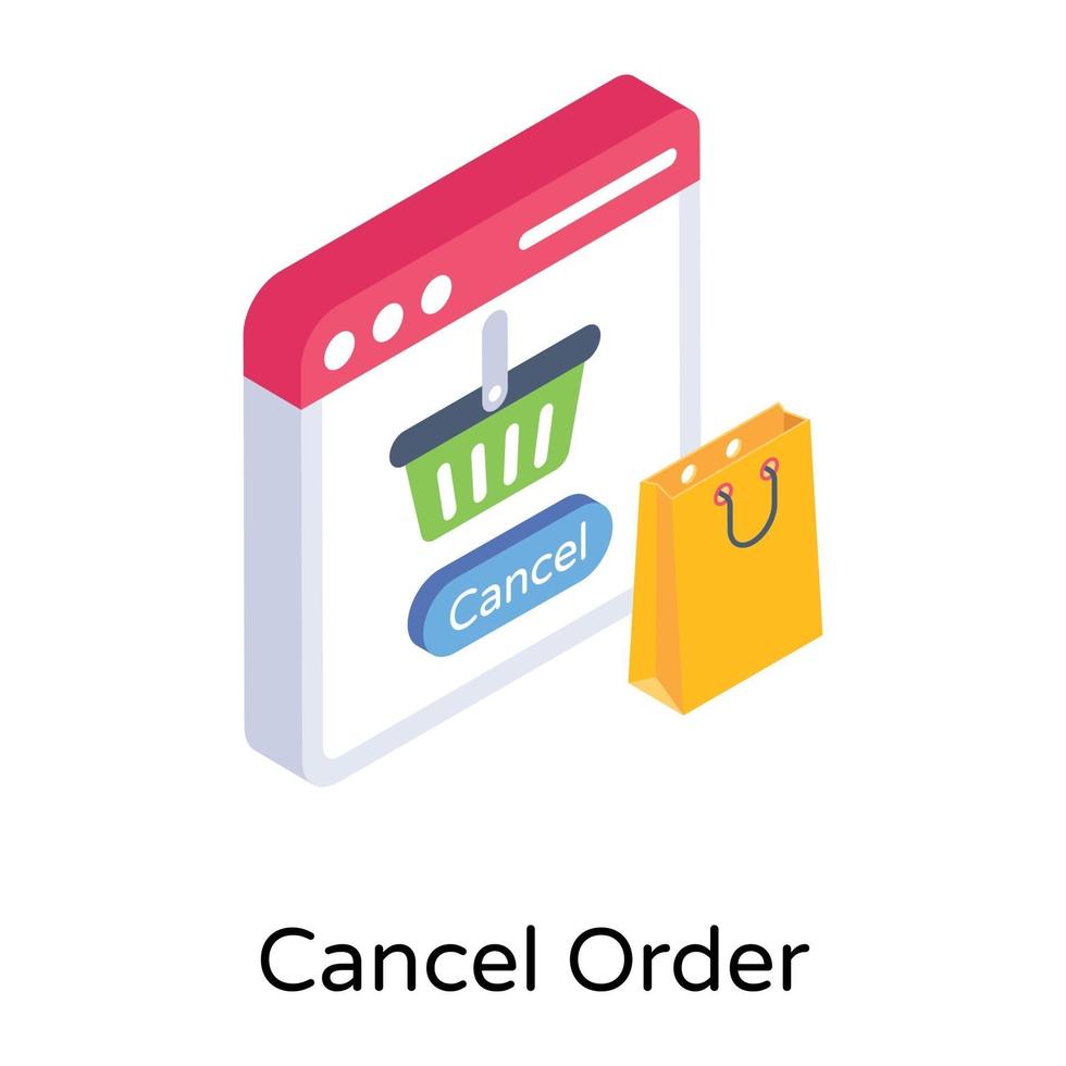 Cancel Order and Shopping 3047072 Vector Art at Vecteezy