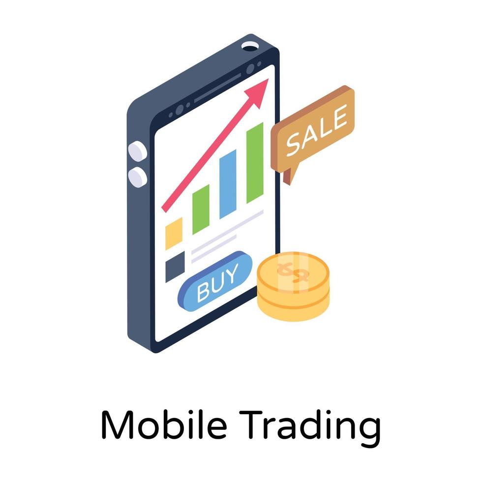 Mobile Business  Trading vector